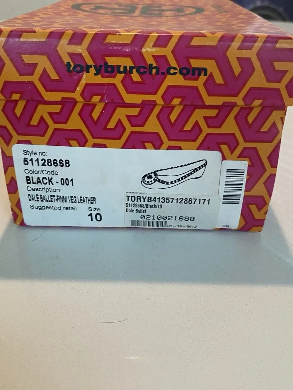 NWB Tory Burch Gold Studded Black Flats